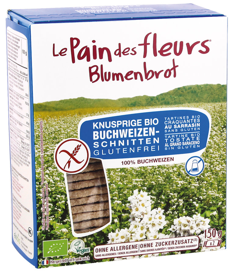 Blumenbrot Buchweizen zucker-& salzfrei 150g Bio gf