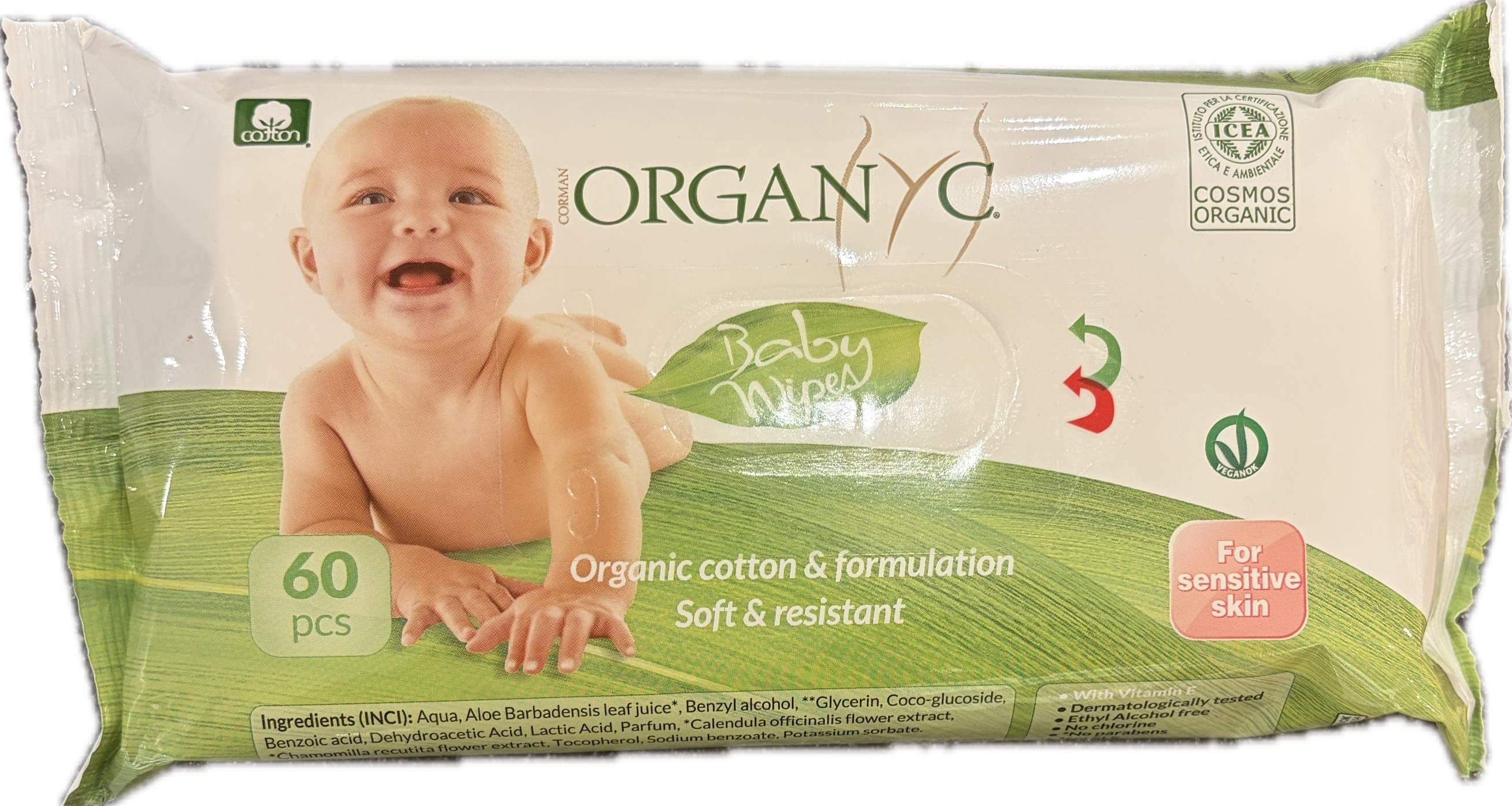 Organyc Baby-Feuchtigkeitstücher 60Stk