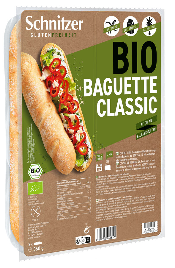 Schnitzer zAufb Baguette Classic 360g Bio gf