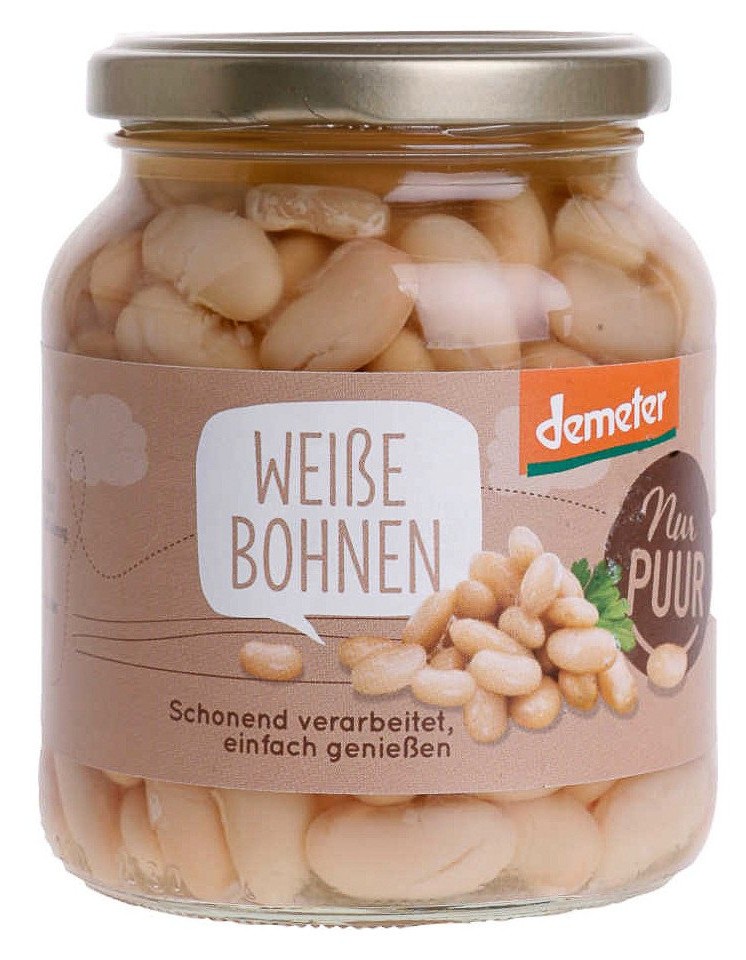Nur Puur Weisse Bohnen 350g Demeter