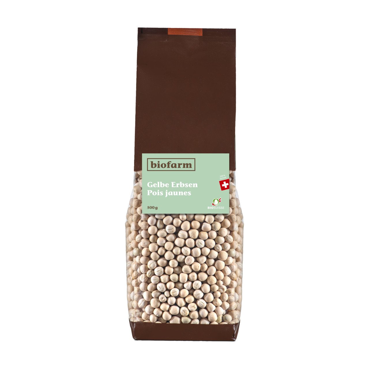 Biofarm Gelbe Erbsen 500g CHBio Knospe