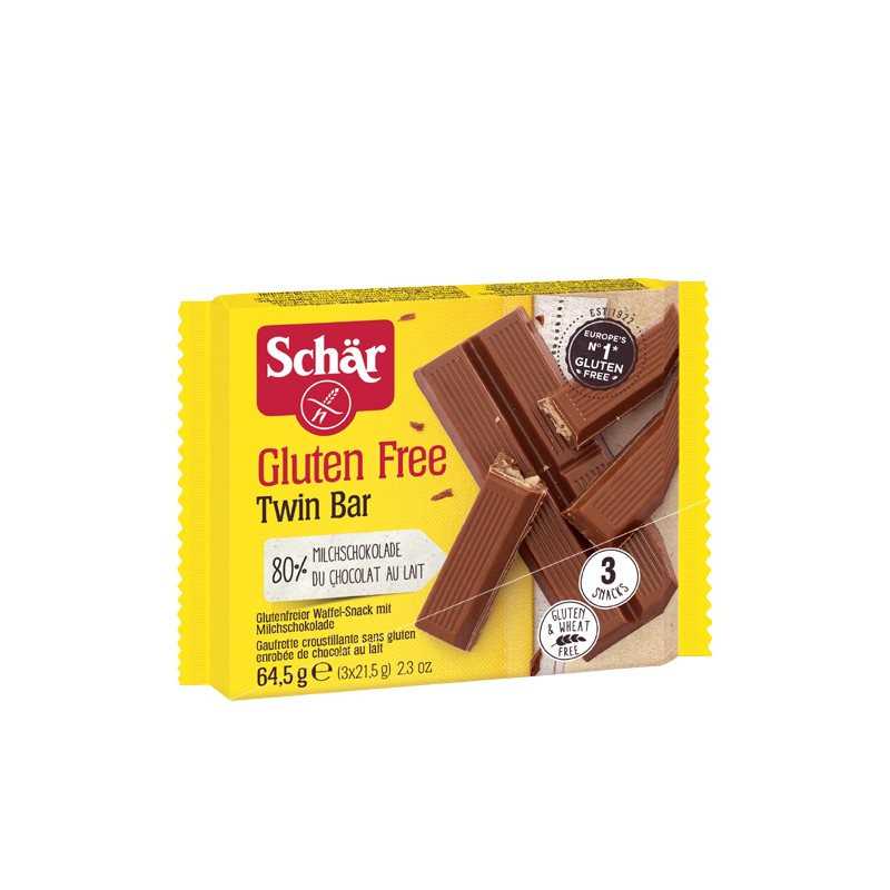 Schär Twin Bar Snack Schokolade 3x21.5g konv gf