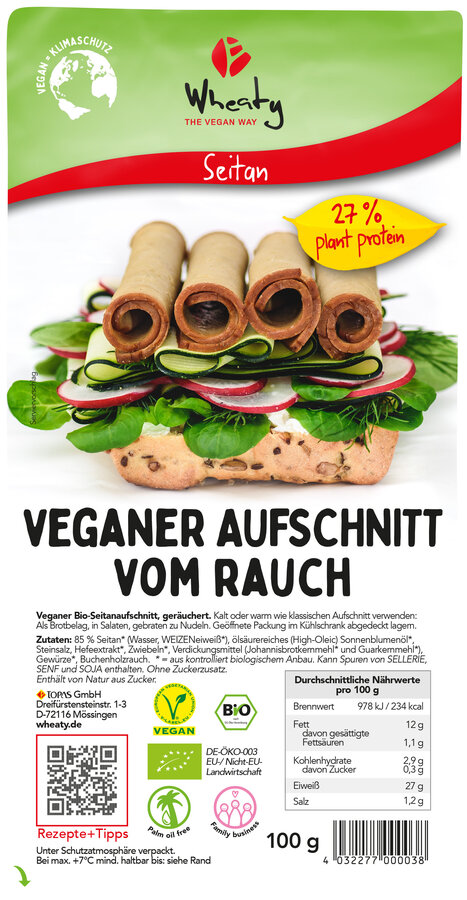 Wheaty Aufschnitt vom Rauch 100g Bio vegan
