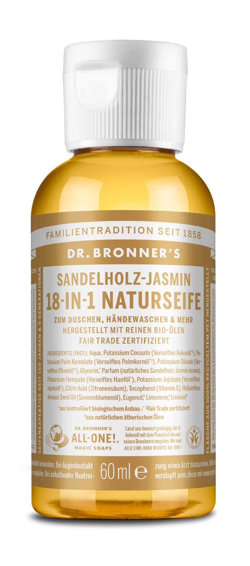 Dr. Bronners Liquid Soap Sandelholz-Jasmin 60ml