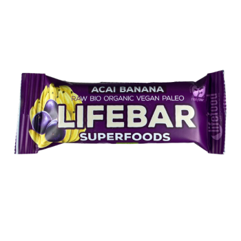 Lifefood Riegel lifebar Acai Banane 47g Bio gf