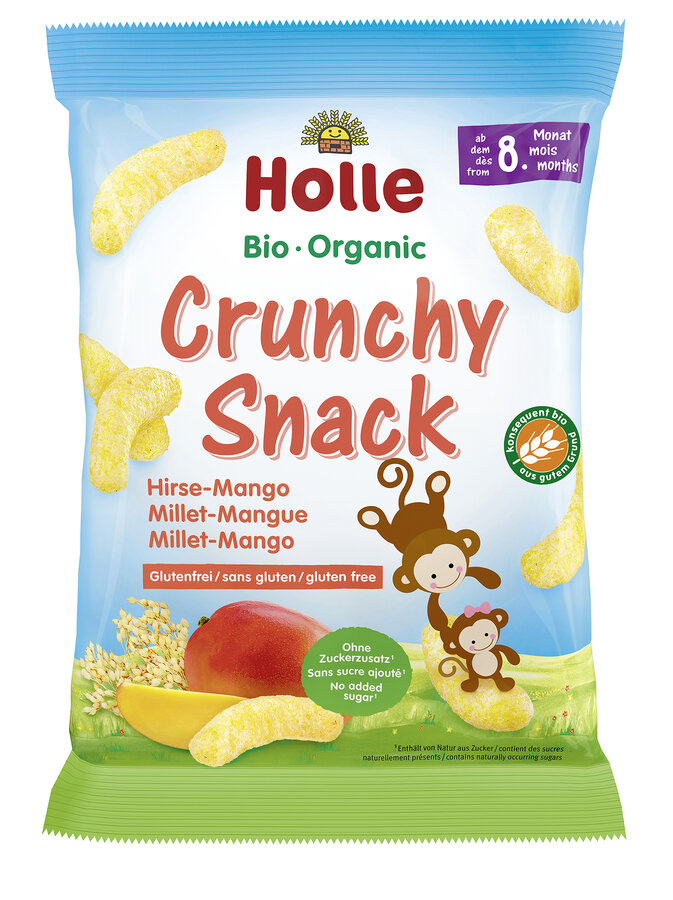 Holle Crunchy Snack Hirse Mango 25g Bio