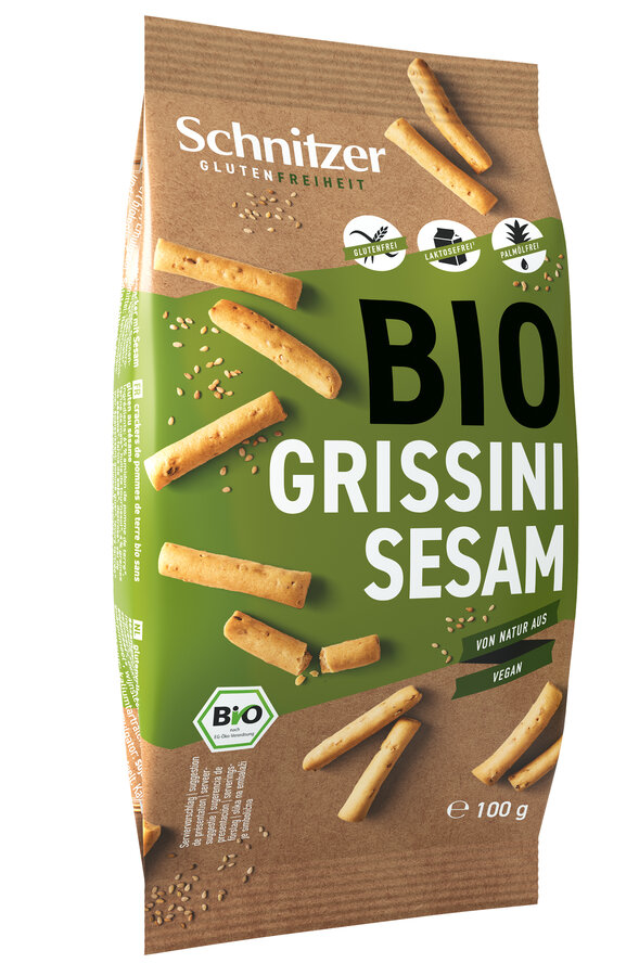 Schnitzer Grissini Sesam 100g Bio gf