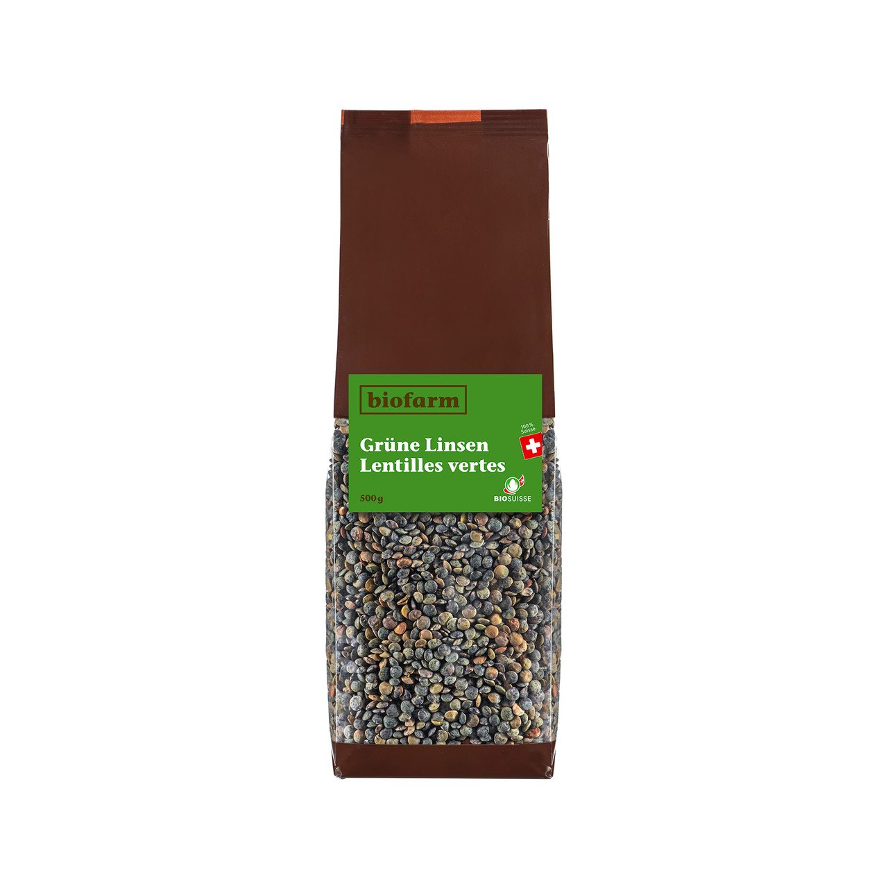 Biofarm Grüne Linsen 500g CHBio Knospe