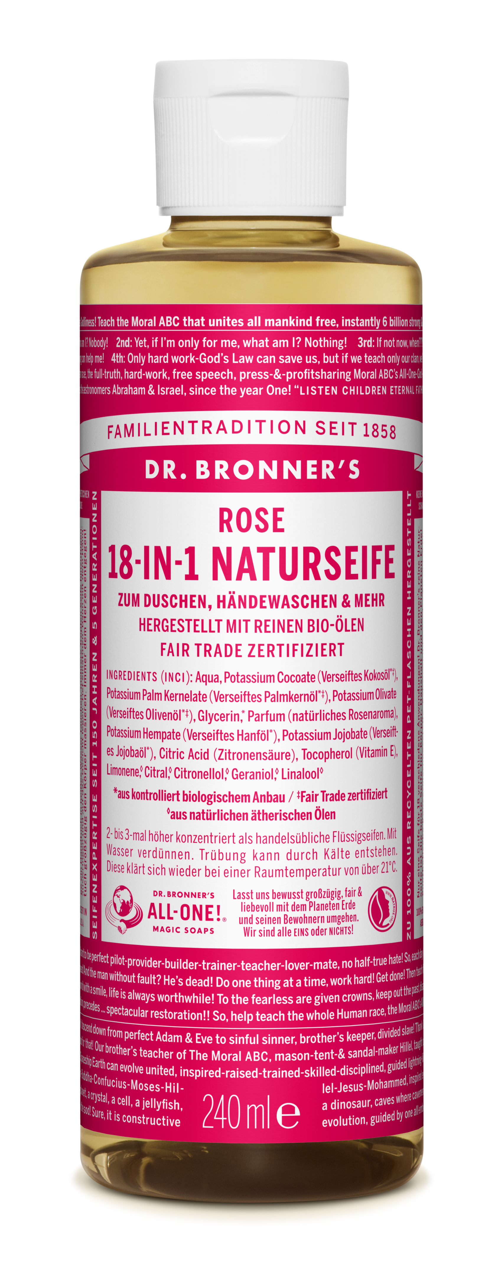Dr. Bronners Liquid Soap Rose 240ml