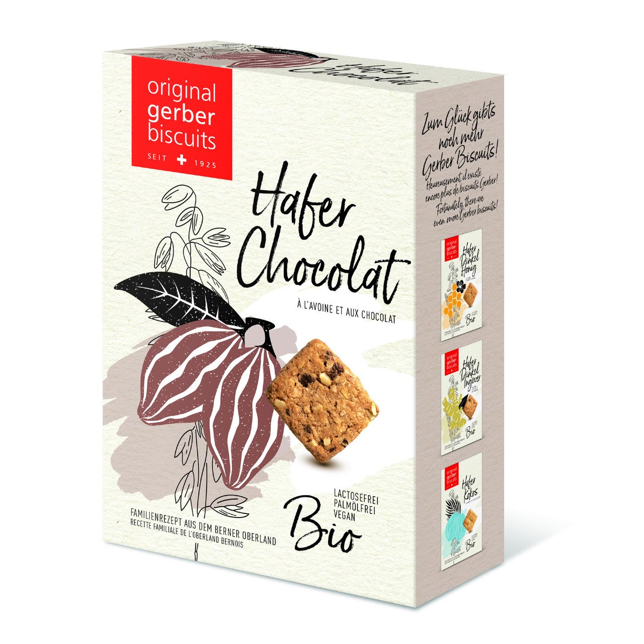 Gerber Biscuits Vollkorn Hafer Chocolat 2x80g Bio vegan