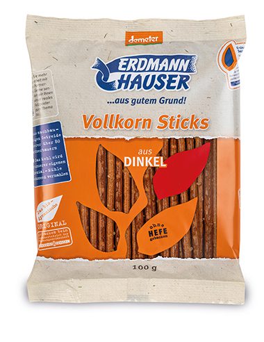 Erdmannhauser Dinkel Vollkorn Sticks 100g Demeter