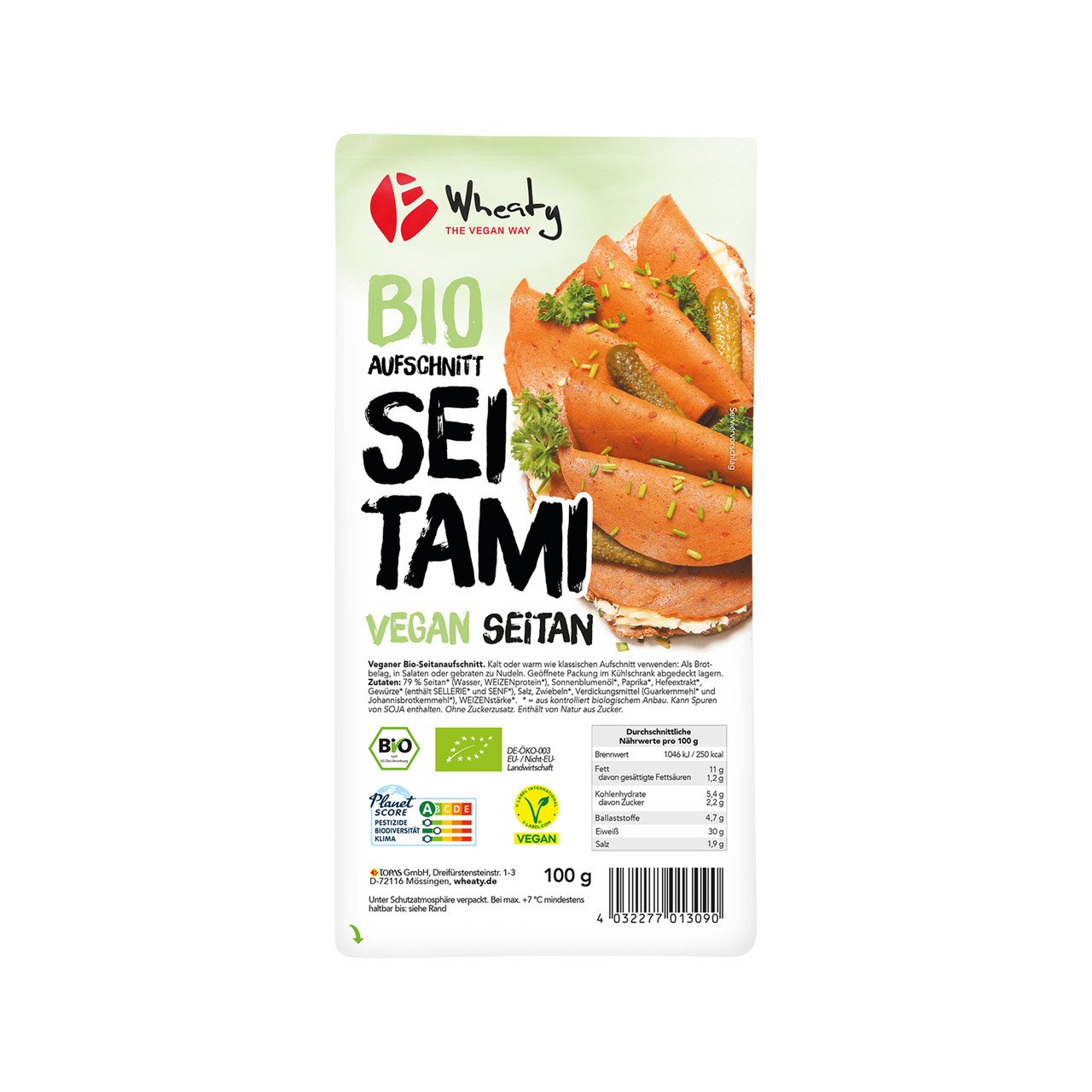 Wheaty Veganer Aufschnitt Seitami 100g Bio vegan