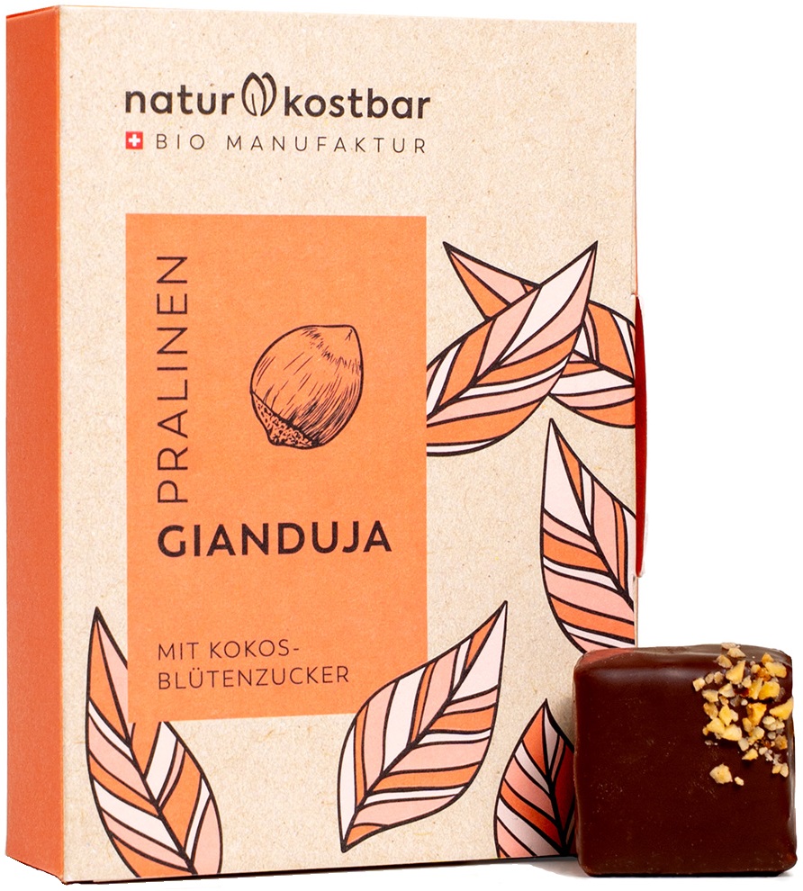 Naturkostbar Pralinen Gianduja 6 Stk 72g Bio vegan