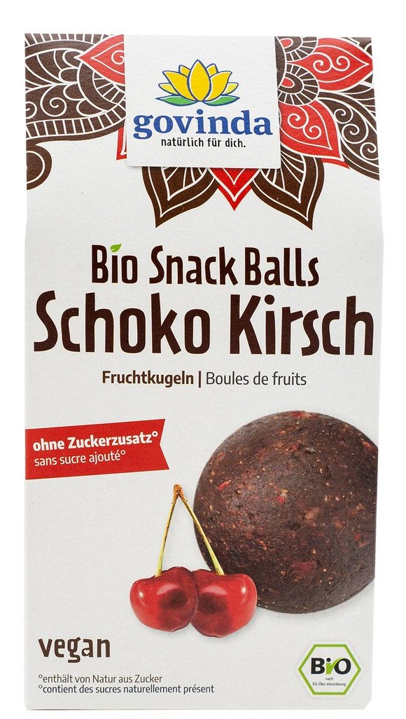 Govinda Snack Balls Schoko Kirsch 100g Bio