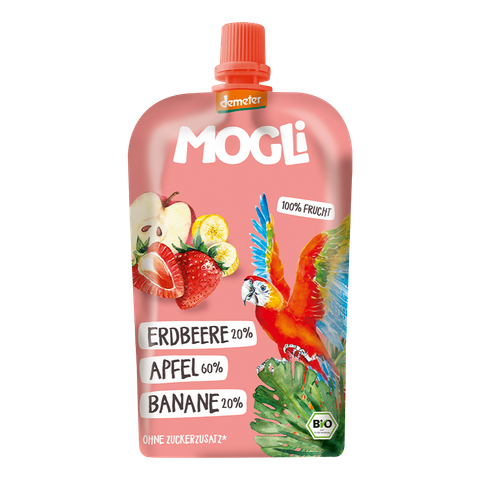 Mogli Quetschi Apfel Erdbeere Banane 100g Demeter