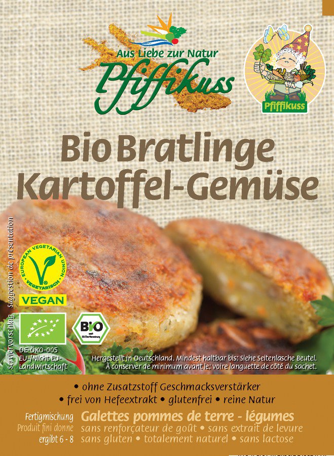 Pfiffikuss Bratlinge Kartoffel Gemüse 150g Bio