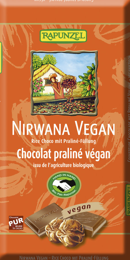 Rapunzel Tafel Schokolade Nirwana Praliné 100g Bio vegan
