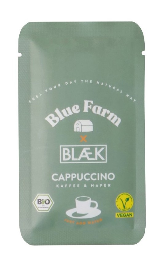 BlueFarm Haferdrink Pulver Cappuccino Oat Latte 24g Bio vegan