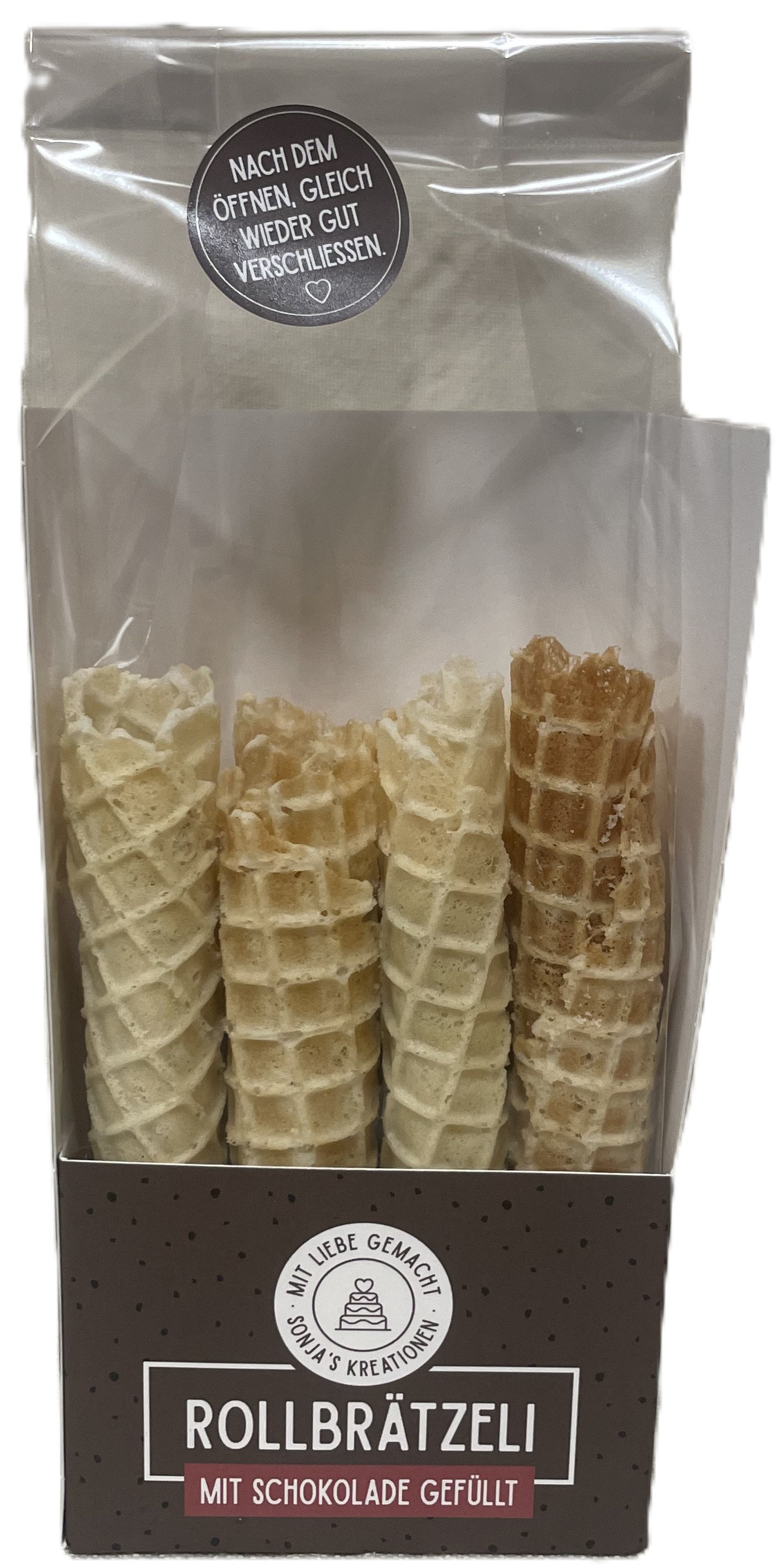 Sonja`s Rollbrätzeli mit Schoggi 147g