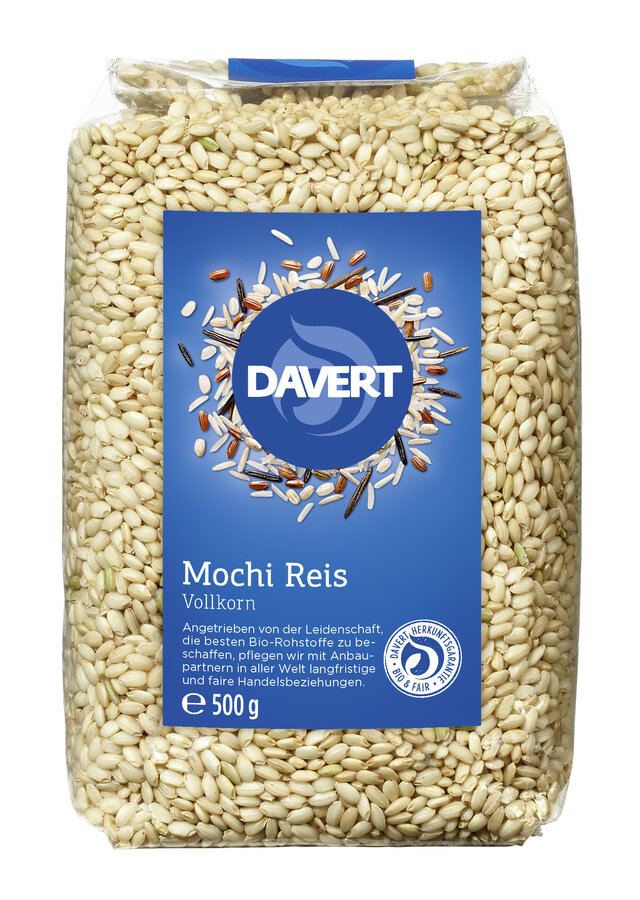 Davert Süsser Reis Mochi 500g Bio