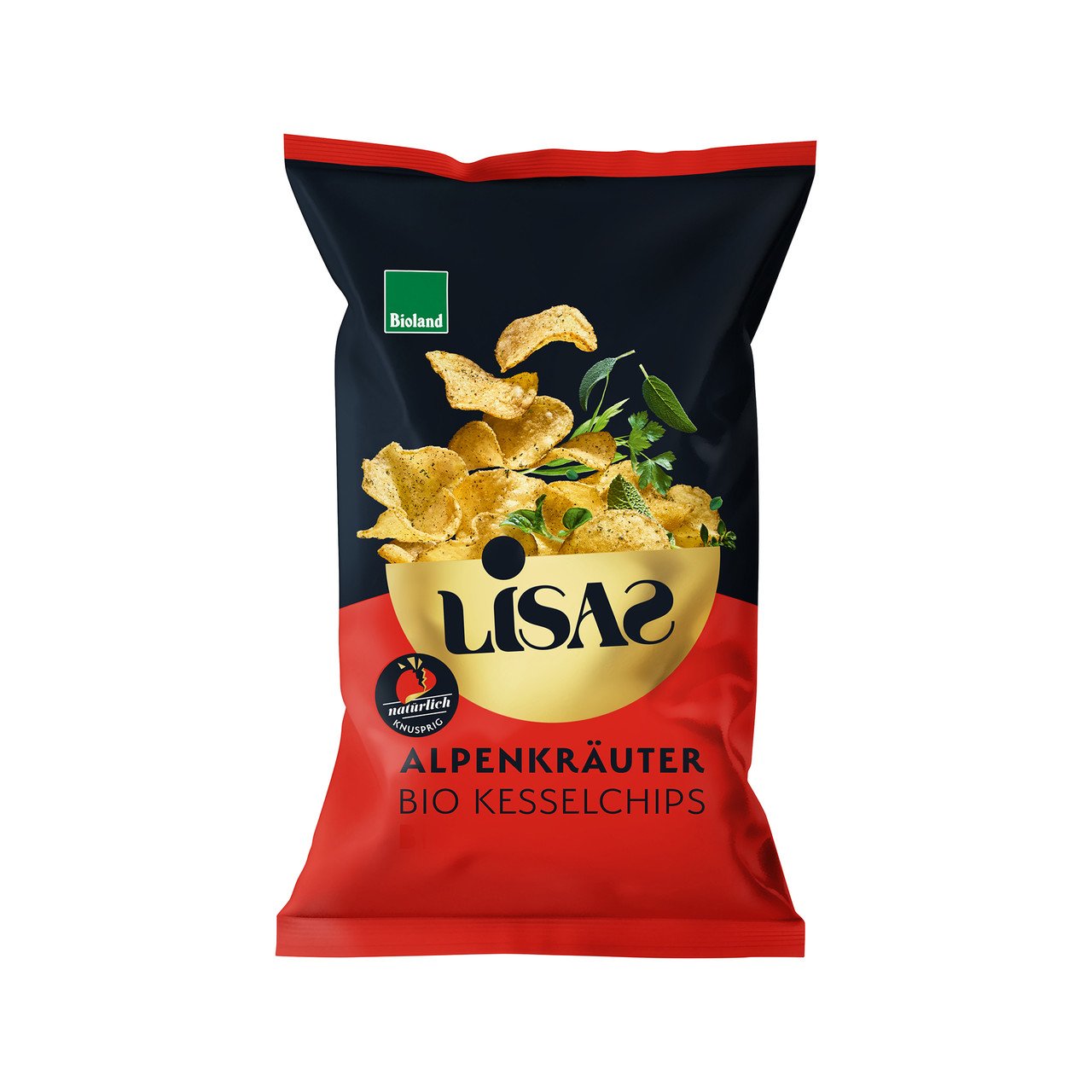 Lisas Kesselchips Alpenkräuter 115g Bio