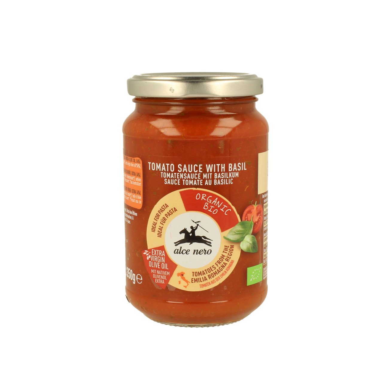 AlceNero Tomaten Sauce Basilikum 350g Bio