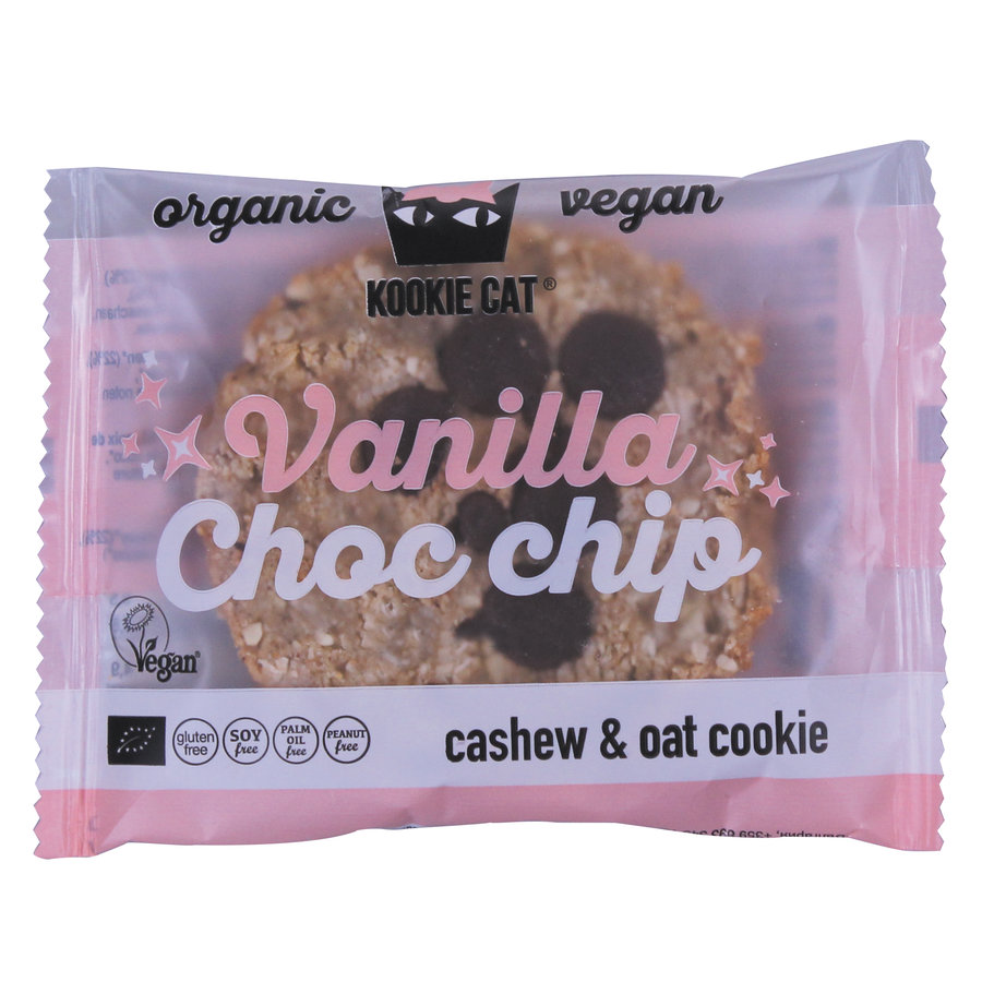 Kookiecat Vanilla Choc chip Keks 50g Bio