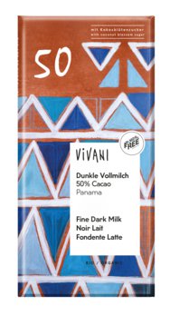 Vivani Schokolade Dunkle VM 50% KokosZ 80g Bio