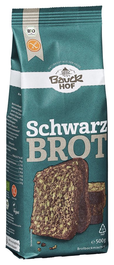 Bauck BM Brot Schwarz 500g Bio gf