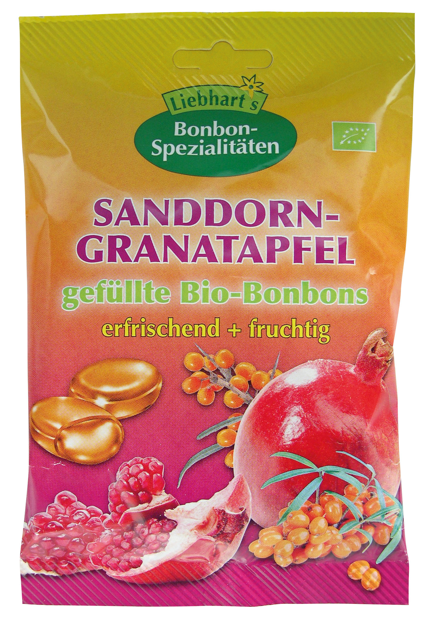 Liebharts Bonbons Sanddorn Granatapfel Bonbons 100g Bio