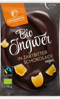 Landgarten Ingwer in ZB Schokolade 70g Bio