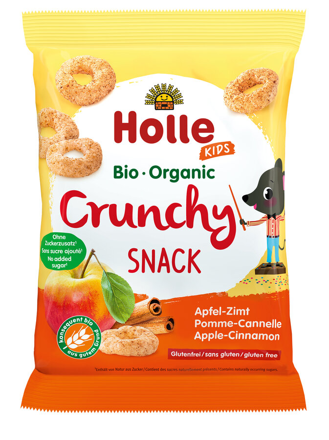 Holle Crunchy Snack Apfel Zimt 25g Bio