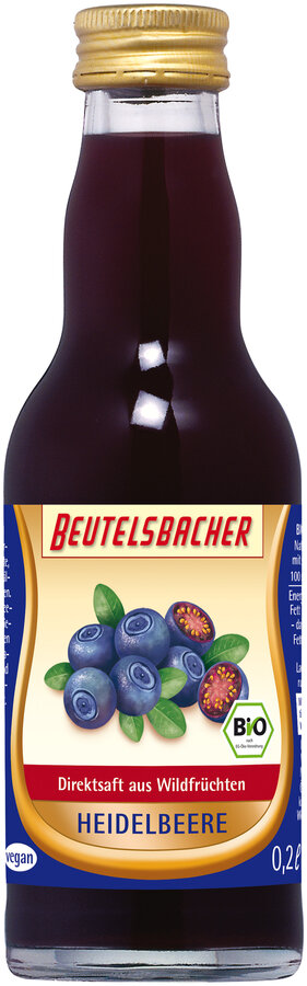 Beutelsbacher Heidelbeer Muttersaft 330ml Bio