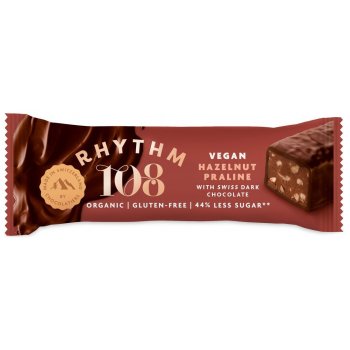 Rhythm108 Riegel Chocolate Bar Hazelnut Praline Quinoa 34g Bio vegan