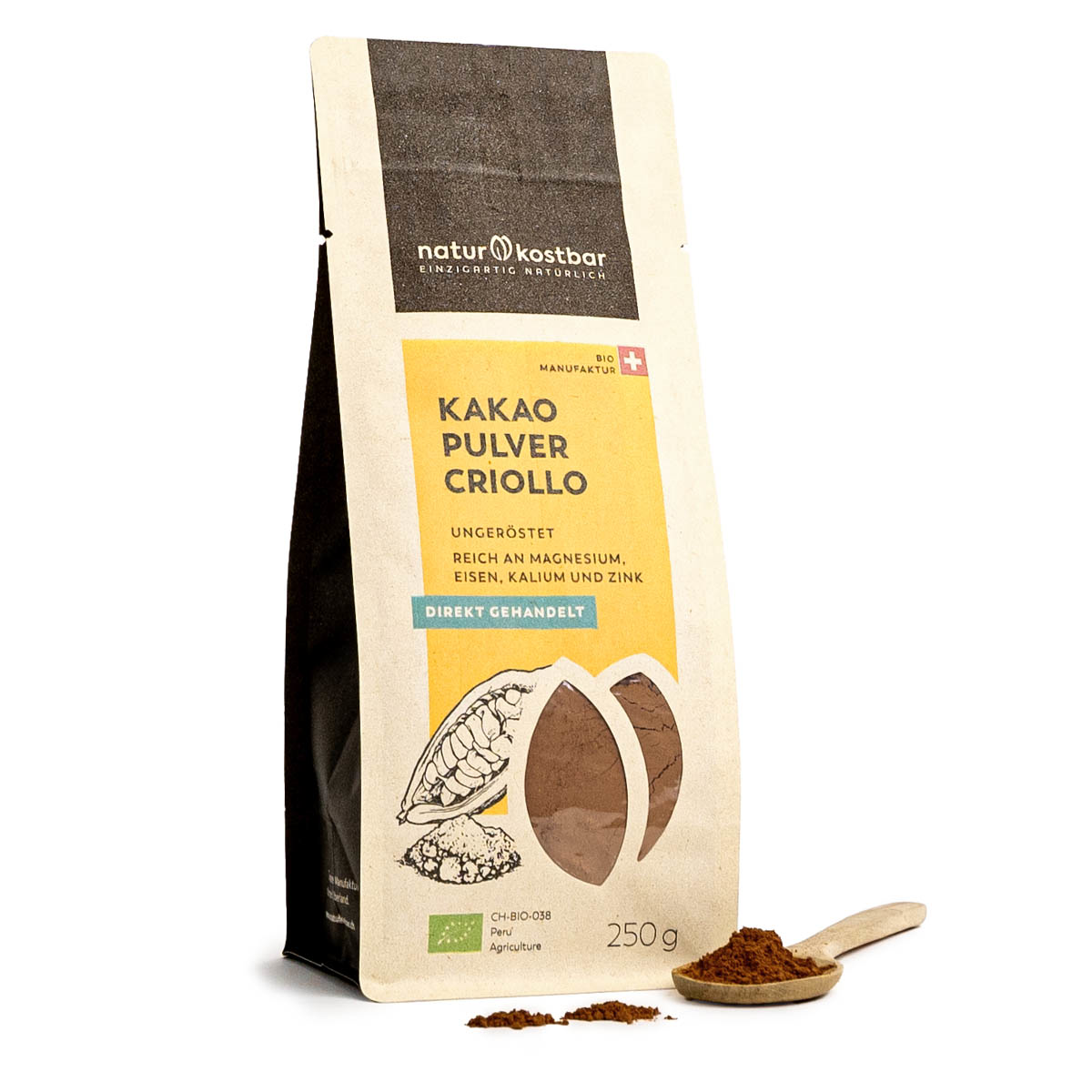 Naturkostbar Kakaopulver Criollo 250g Bio vegan