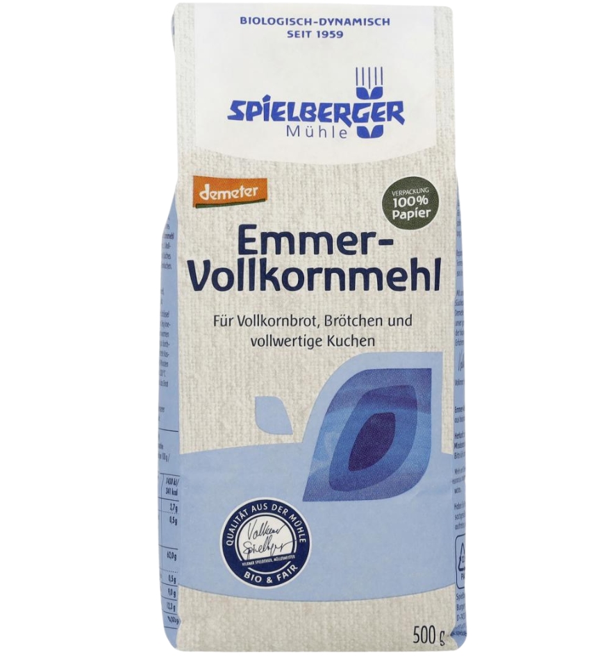 Spielberger Mehl Emmer Vollkorn 500g Demeter