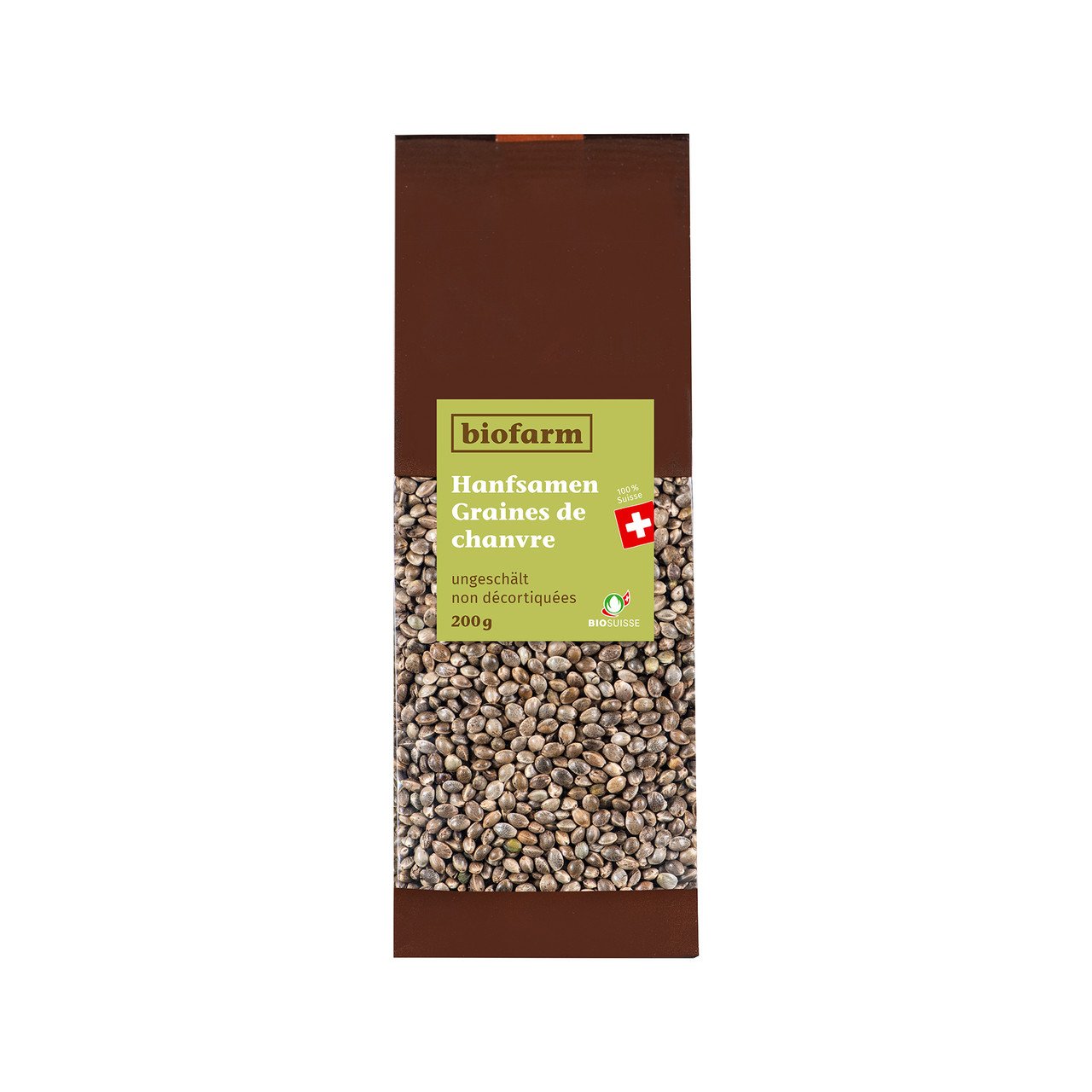 Biofarm Hanfsamen ungeschält 200g CHBio Knospe