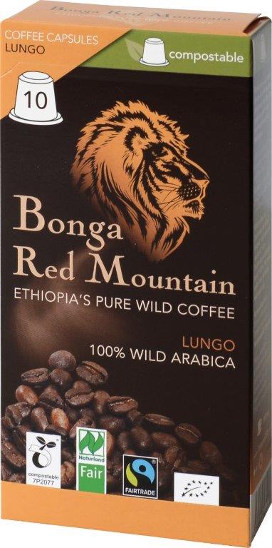 Bonga Red Mountain Kaffa Lungo 10Kps Bio