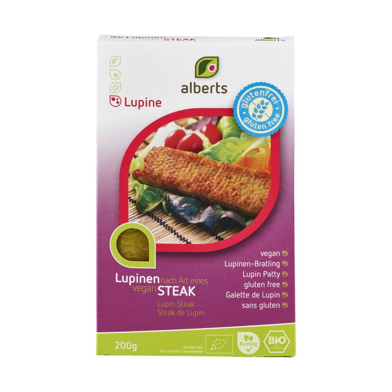 Alberts Lupinen Steak 200g Bio gf