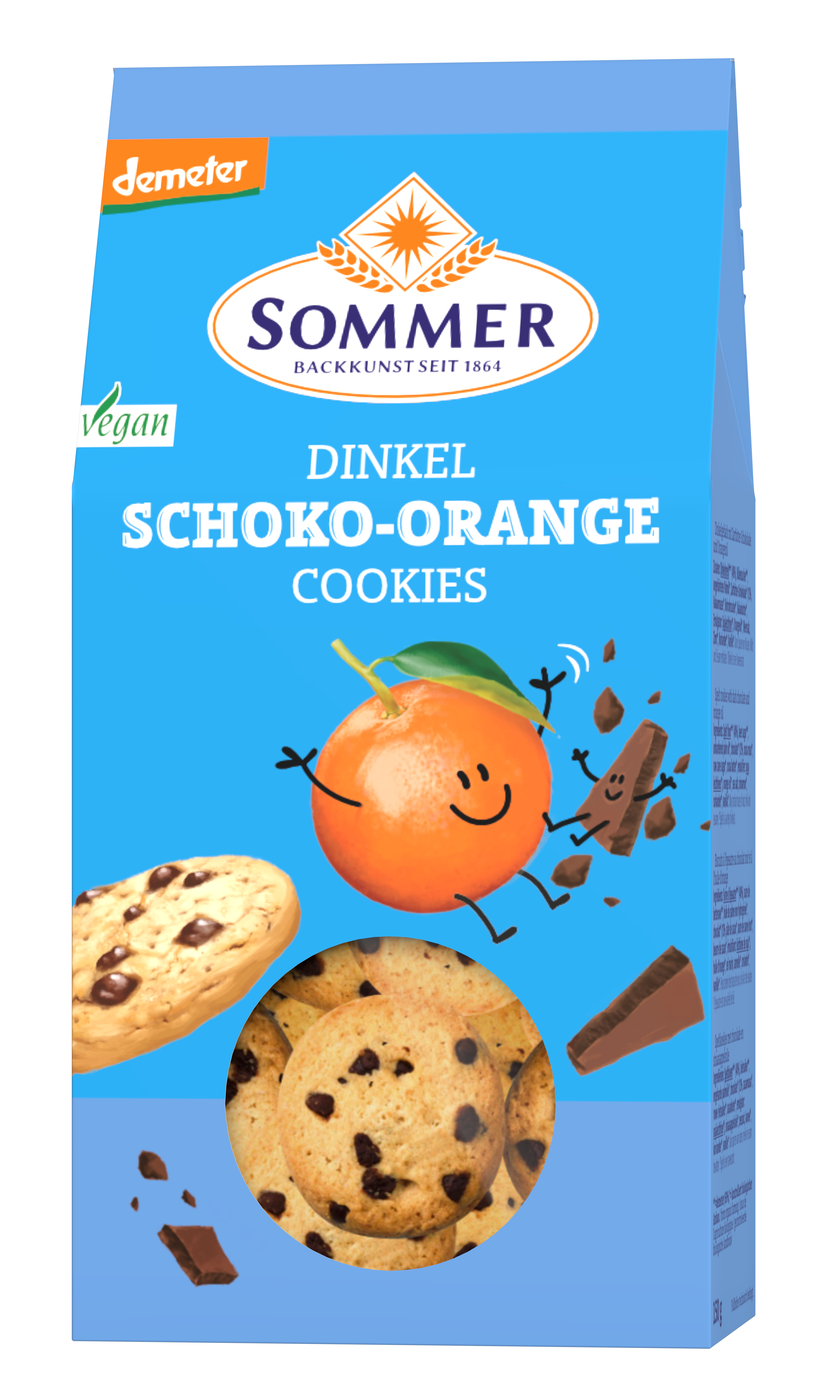 Sommer Cookies Dinkel Schoko Orange 150g Demeter vegan