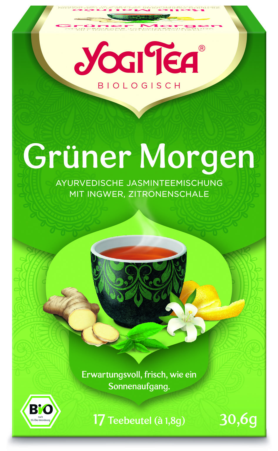 Yogi Tee Grüner Morgen Teebeutel 17Stk Bio