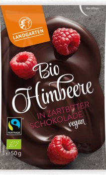 Landgarten Himbeeren in ZB Schokolade 50g Bio