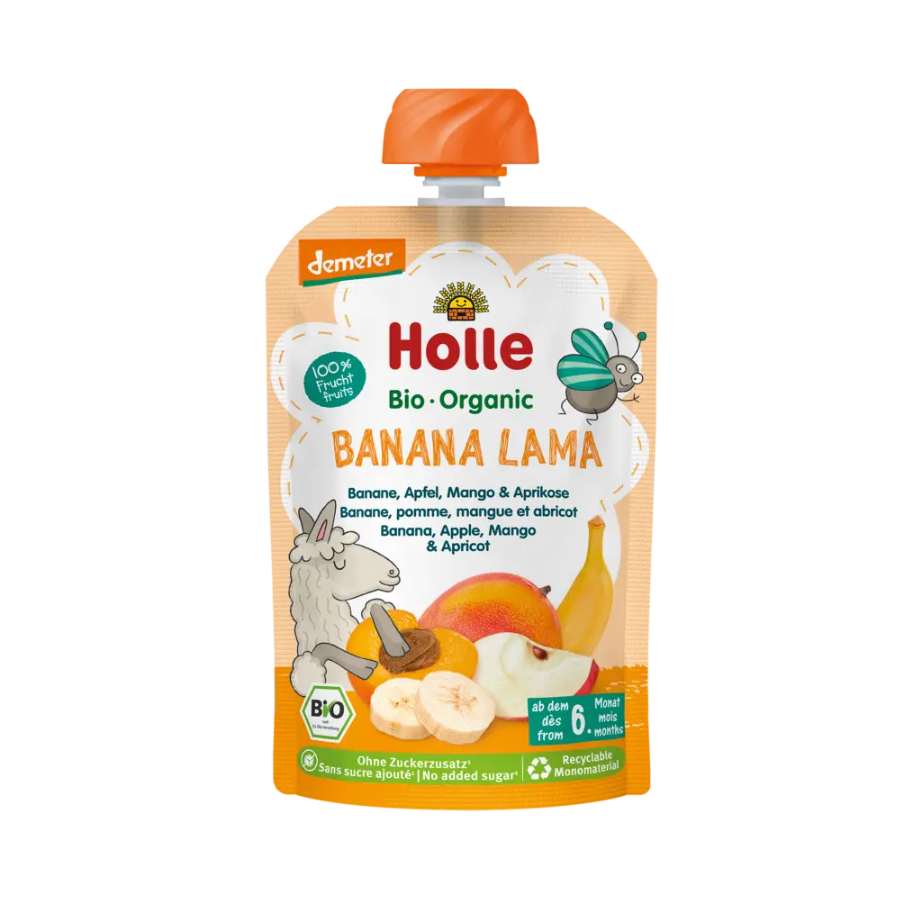 Holle Pouchy Banana Lama 100g Demeter