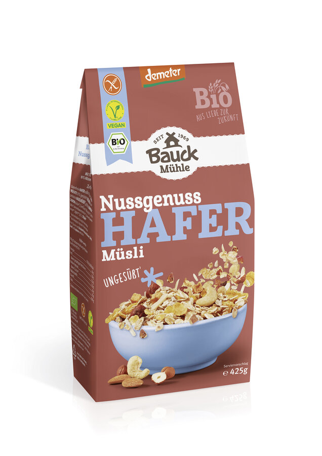 Bauck Müesli Hafer mit Nüssen 425g Demeter gf