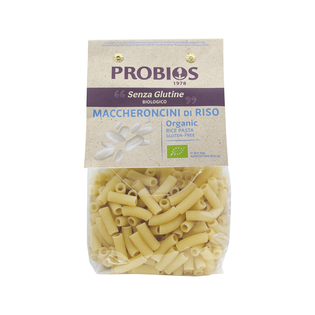 Probios Maccheroncini Reisnudeln 400g Bio gf