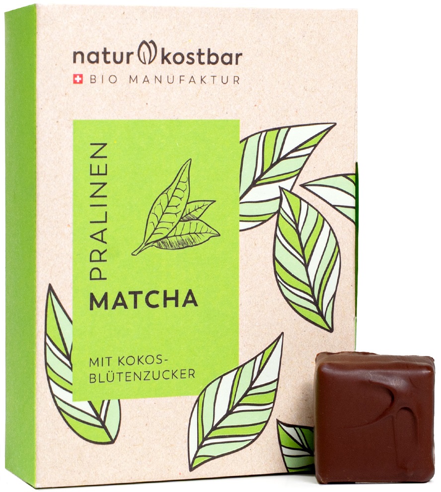 Naturkostbar Pralinen Matcha 6 Stk 72g Bio vegan