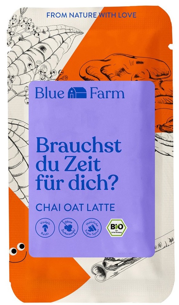 BlueFarm Haferdrink Pulver Chai Oat Latte 24g Bio vegan