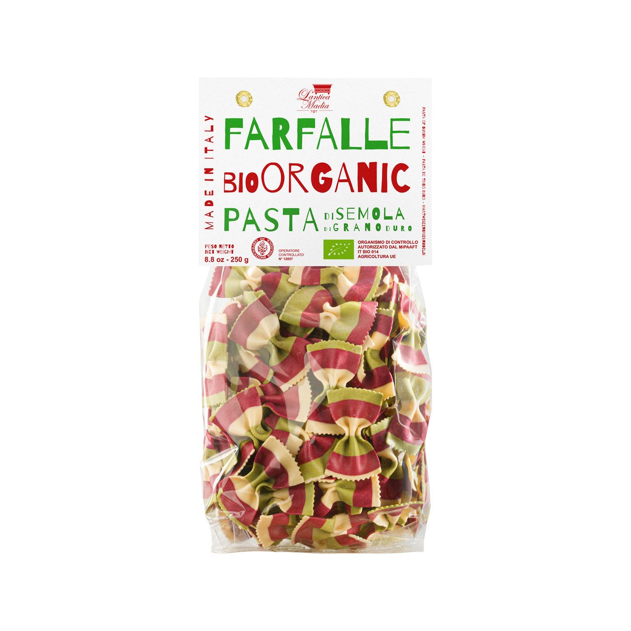 L'antica Madia Farfalle mit Randen und Spinat 250g Bio