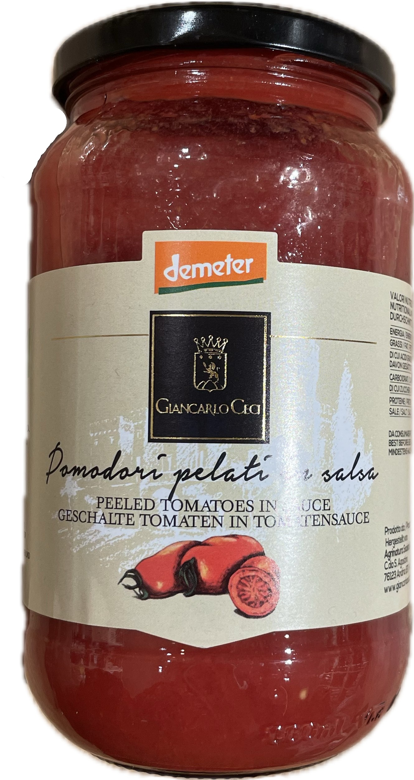 Giancarlo Ceci Pomodori pelati in salsa 530g Demeter
