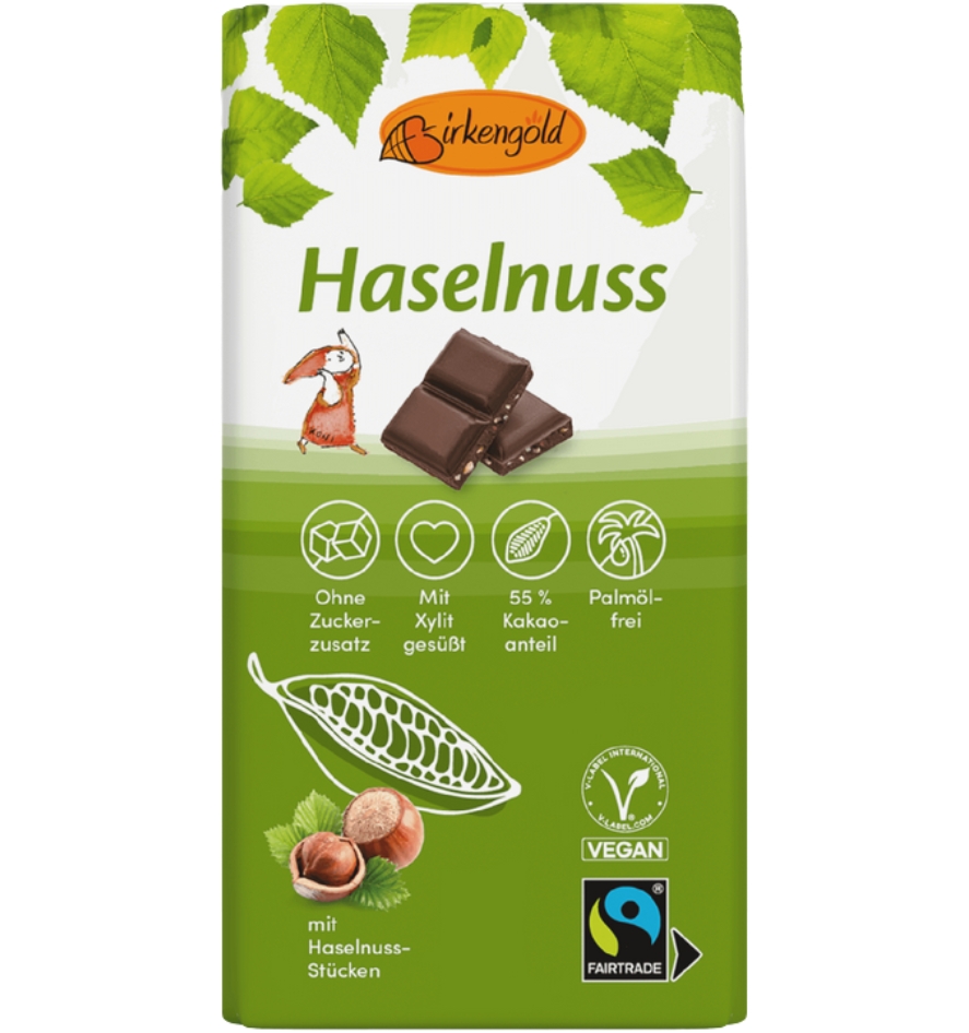 Birkengold Zartbitterschokolade mit Nüssen 100g